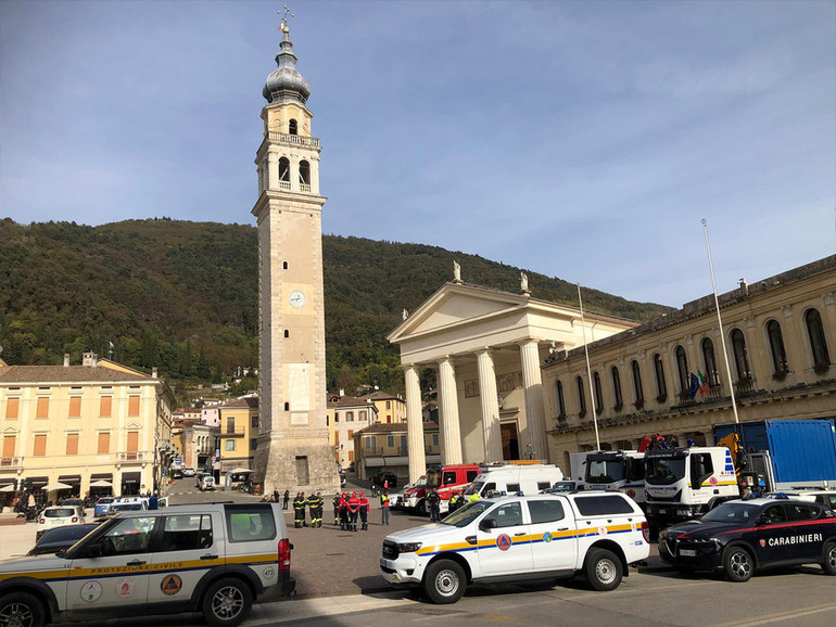 Calamità, come reagire. L'esercitazione della Protezione civile a Valdobbiadene