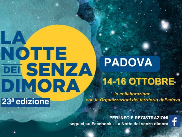 Notte dei senza dimora a Padova: tre giorni di eventi da sabato 14 ottobre