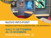 Padova, la Capitale europea del volontariato sbarca in centro. Ecco il nuovo info-point