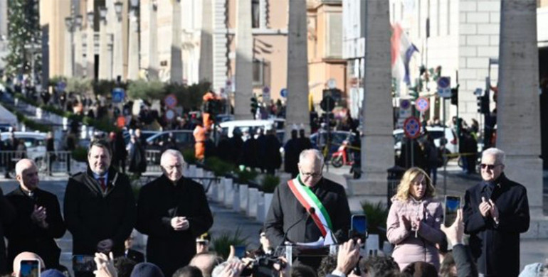 Piazza Pia: Parolin, Meloni e Gualtieri all’inaugurazione