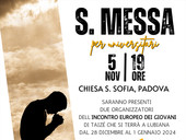 Santa messa per universitari domenica 5 novembre, ore 19, presso la Chiesa di S. Sofia a Padova