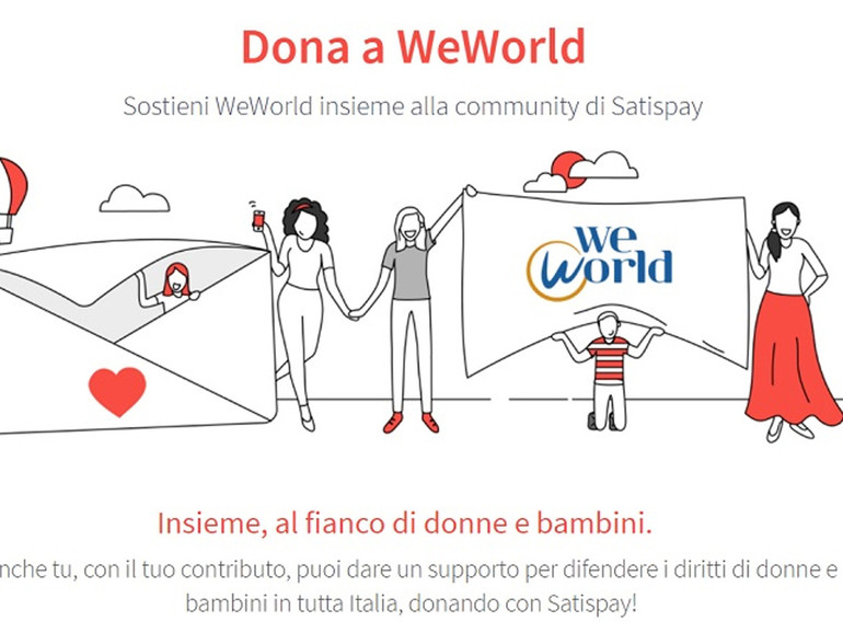 WeWorld e Satispay, a novembre l’app supporta le donne vittime di violenza